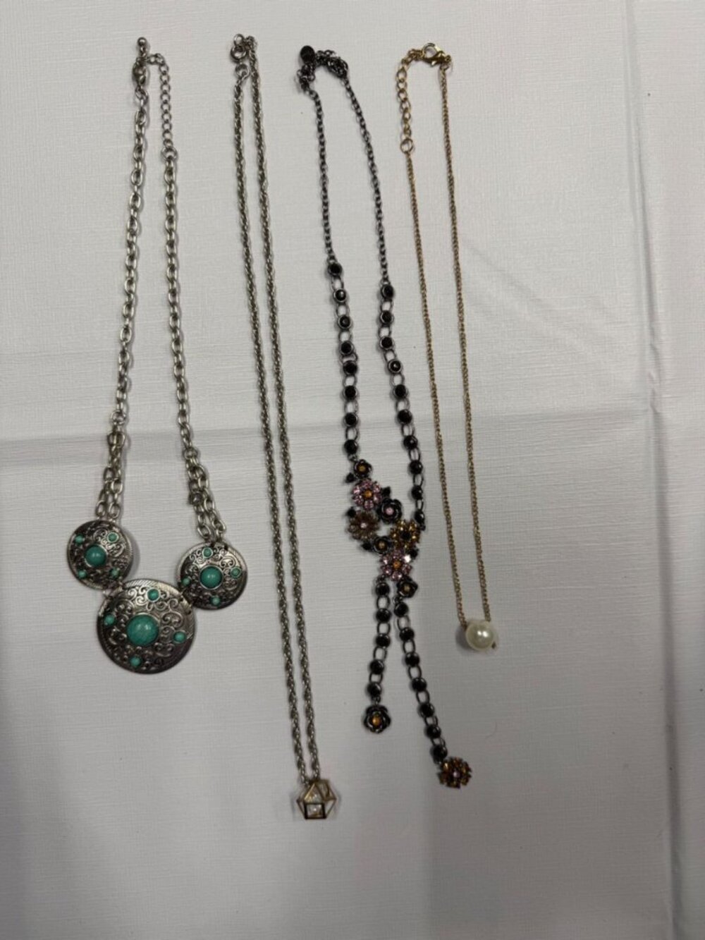 Lot Of 4 Costume Jewelry Necklaces